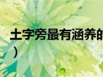 土字旁最有涵养的字（土字旁寓意好的字男孩）