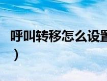 呼叫转移怎么设置不成功（呼叫转移怎么设置）