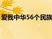 爱我中华56个民族证据（爱我中华完整歌词）