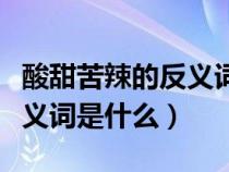 酸甜苦辣的反义词是什么意思（酸甜苦辣的反义词是什么）