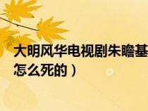 大明风华电视剧朱瞻基第几集死的（大明风华电视剧朱瞻基怎么死的）