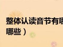 整体认读音节有哪些怎么写（整体认读音节有哪些）