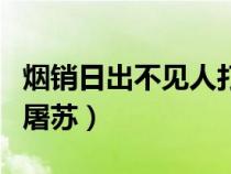 烟销日出不见人打一动物（烟销日出不见人的屠苏）