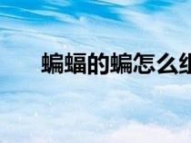 蝙蝠的蝙怎么组词呀（蝙蝠怎样组词）