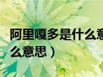 阿里嘎多是什么意思阿里嘎多（阿里嘎多是什么意思）