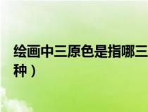 绘画中三原色是指哪三种颜色组合（绘画中三原色是指哪三种）