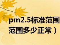 pm2.5标准范围多少正常直径（pm2.5标准范围多少正常）