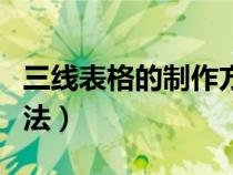三线表格的制作方法wps（三线表格的制作方法）