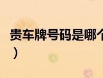 贵车牌号码是哪个省（贵是那个省的简称车牌）