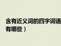 含有近义词的四字词语有哪些词语（含有近义词的四字词语有哪些）