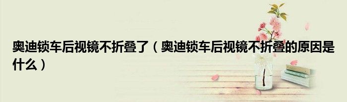 奥迪锁车后视镜不折叠了（奥迪锁车后视镜不折叠的原因是什么）