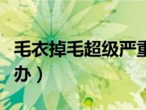 毛衣掉毛超级严重怎么办（毛衣大量掉毛怎么办）