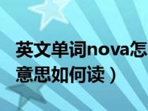 英文单词nova怎么读什么意思(nova是什么意思如何读) 英文单词nova怎么读什么意思(nova是什么意思如何读)
