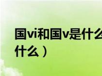 国vi和国v是什么意思（国VI和国V分别代表什么）