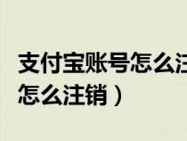 支付宝账号怎么注销不了的原因（支付宝账号怎么注销）