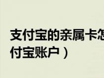 支付宝的亲属卡怎么支付（亲属卡怎么开通支付宝账户）