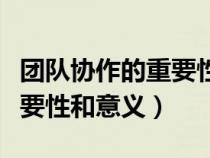 团队协作的重要性和意义论文（团队协作的重要性和意义）