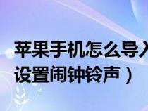 苹果手机怎么导入歌曲做铃声（苹果手机怎么设置闹钟铃声）
