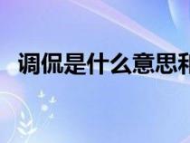 调侃是什么意思和解释（调侃是什么意思）