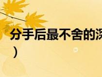 分手后最不舍的深情话语（分手后不舍的说说）