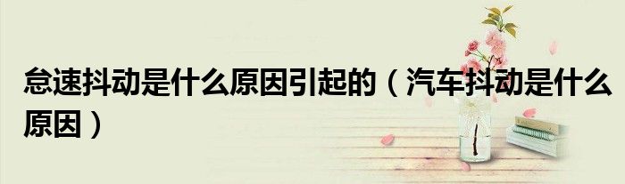 怠速抖动是什么原因引起的（汽车抖动是什么原因）