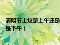清明节上坟是上午还是下午还是全天（清明节上坟是上午还是下午）