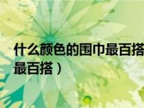 什么颜色的围巾最百搭黑色和蓝色的衣服（什么颜色的围巾最百搭）