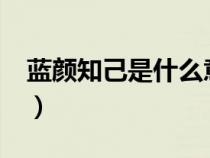 蓝颜知己是什么意思?（红颜知己是什么意思）