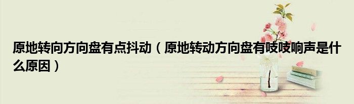 原地转向方向盘有点抖动（原地转动方向盘有吱吱响声是什么原因）
