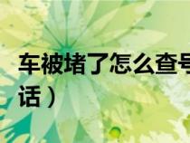 车被堵了怎么查号码（车被堵着怎么查车主电话）