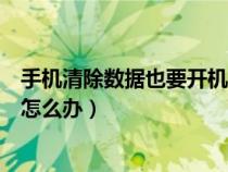 手机清除数据也要开机密码怎么办（手机清除数据需要密码怎么办）