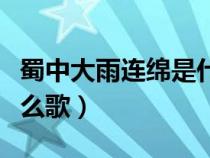 蜀中大雨连绵是什么歌词（蜀中大雨连绵是什么歌）
