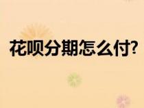 花呗分期怎么付?（花呗付款分期怎么分期）