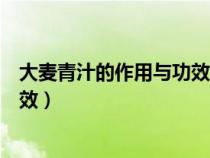 大麦青汁的作用与功效三高可以喝吗（大麦青汁的作用与功效）