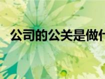 公司的公关是做什么的（公关是做什么的）