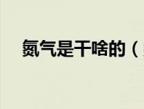 氮气是干啥的（氮气是什么有什么用途）
