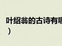 叶绍翁的古诗有哪些三年级上（叶绍翁的古诗）