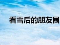 看雪后的朋友圈（发朋友圈看雪的句子）