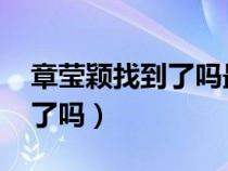 章莹颖找到了吗最新消息2019（章莹颖找到了吗）