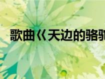 歌曲巜天边的骆驼原唱（天边的骆驼原唱）