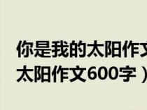 你是我的太阳作文600字作文初一（你是我的太阳作文600字）
