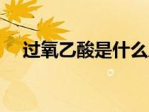 过氧乙酸是什么成分（过氧乙酸是什么）