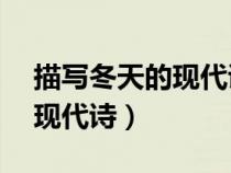 描写冬天的现代诗歌10首简短（描写冬天的现代诗）