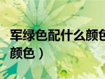 军绿色配什么颜色的围巾好看（军绿色配什么颜色）