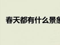 春天都有什么景象啊（春天都有什么景象）