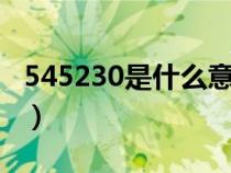 545230是什么意思(5452830代表什么意思) 545230是什么意思(5452830代表什么意思)