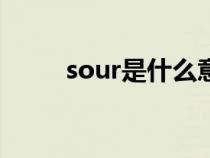 sour是什么意思(so是什么意思) sour是什么意思(so是什么意思)