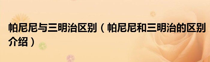 帕尼尼与三明治区别（帕尼尼和三明治的区别介绍）