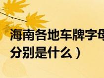 海南各地车牌字母代码地图（海南各市车牌号分别是什么）