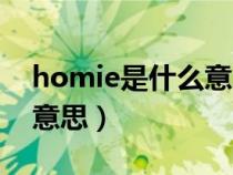 homie是什么意思中文翻译(homie是什么意思) homie是什么意思中文翻译(homie是什么意思)